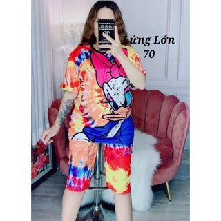 Set lửng thun lạnh 3D 4 chiều  + quần có túi