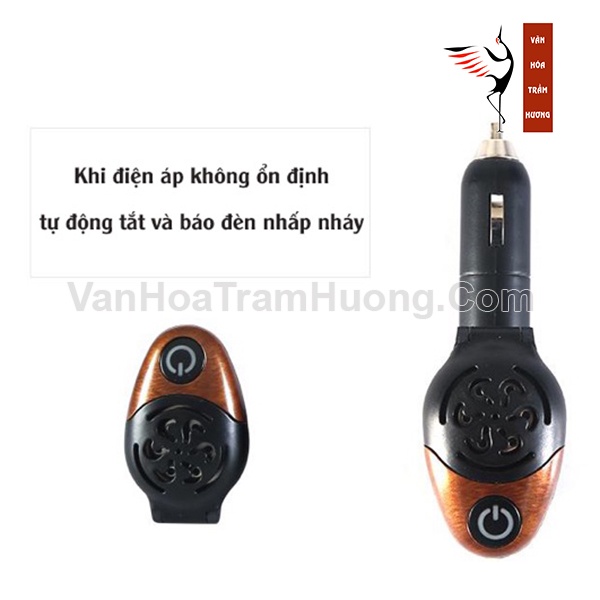 Tẩu xông trầm trên ô tô xông Trầm Miếng, Trầm Bột, Tinh Dầu, Gỗ Thơm, có Bảo Hành