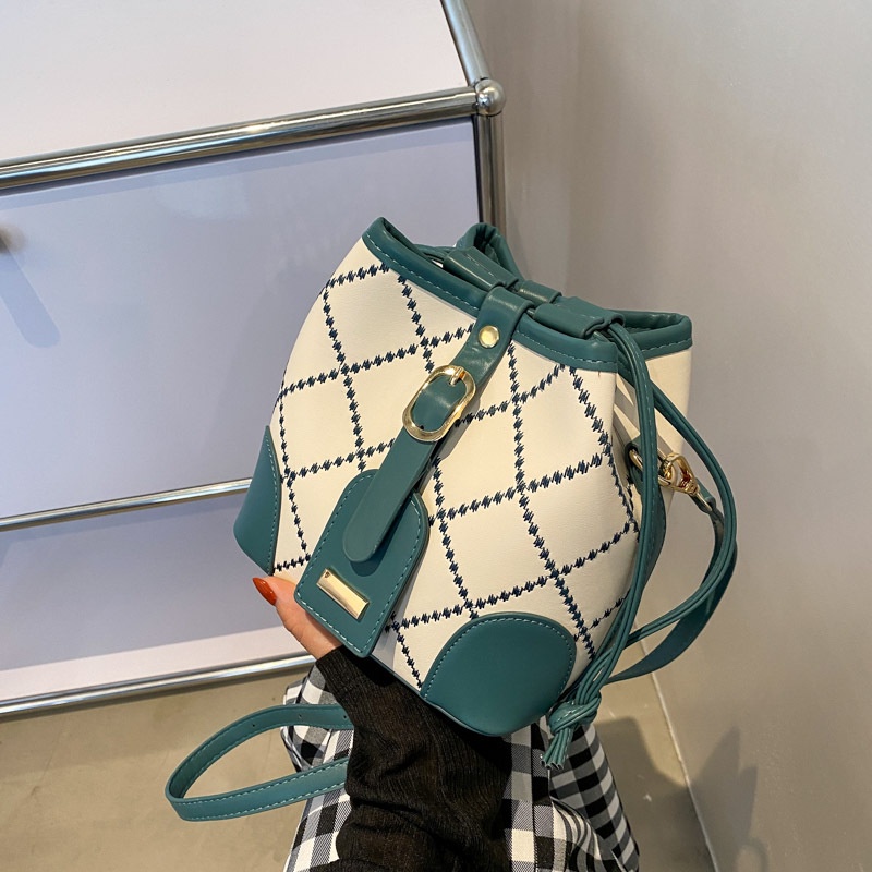 Túi đeo chéo vai IELGY họa tiết hình thoi phong cách phương tây dành cho nữ