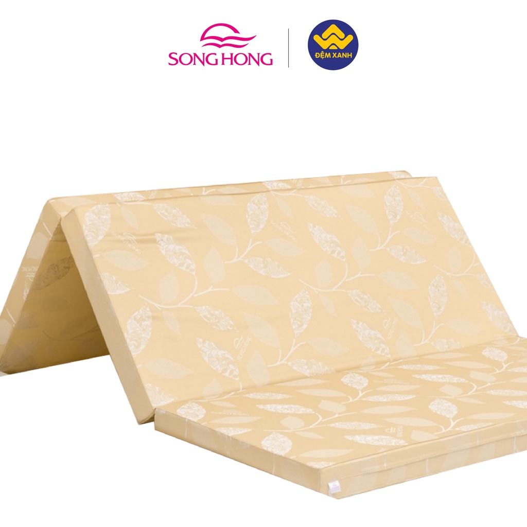 [Hàng chính hãng - có bảo hành] Đệm Sông Hồng bông ép tinh khiết vải gấm 160x200x15