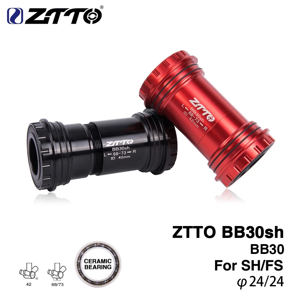 Trục giữa cho bánh xe đạp Ztto BB30SH 24mm 42mm có vòng đệm bằng silicon