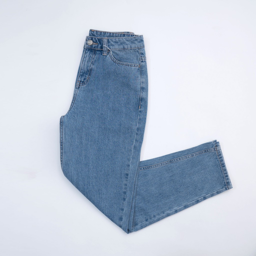 Quần Jeans Baggy Nữ Có Khóa Lưng Cao QJN3120