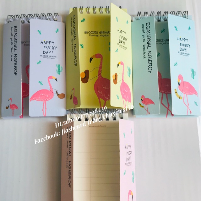 Sổ Tay Từ Vựng Tiếng Anh Nhật Trung Hàn Pháp Đức 120 trang  - Mẫu ngẫu nhiên dễ thương
