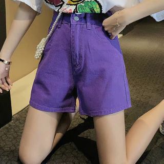 Quần shorts tím cạp cao đủ size