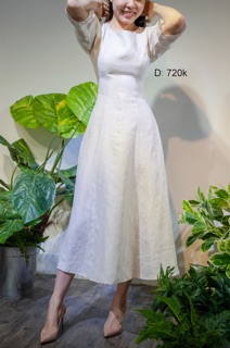 |D28| ĐẦM LINEN TAY NÚT