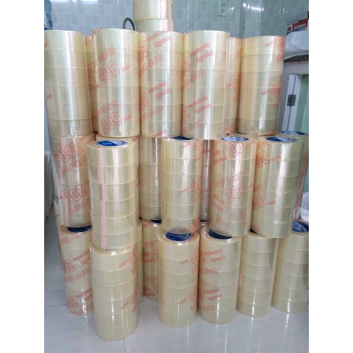BĂNG KEO TRONG, ĐỤC 100  YARD, GỒM 6 CUỘN, NẶNG 1.2KG