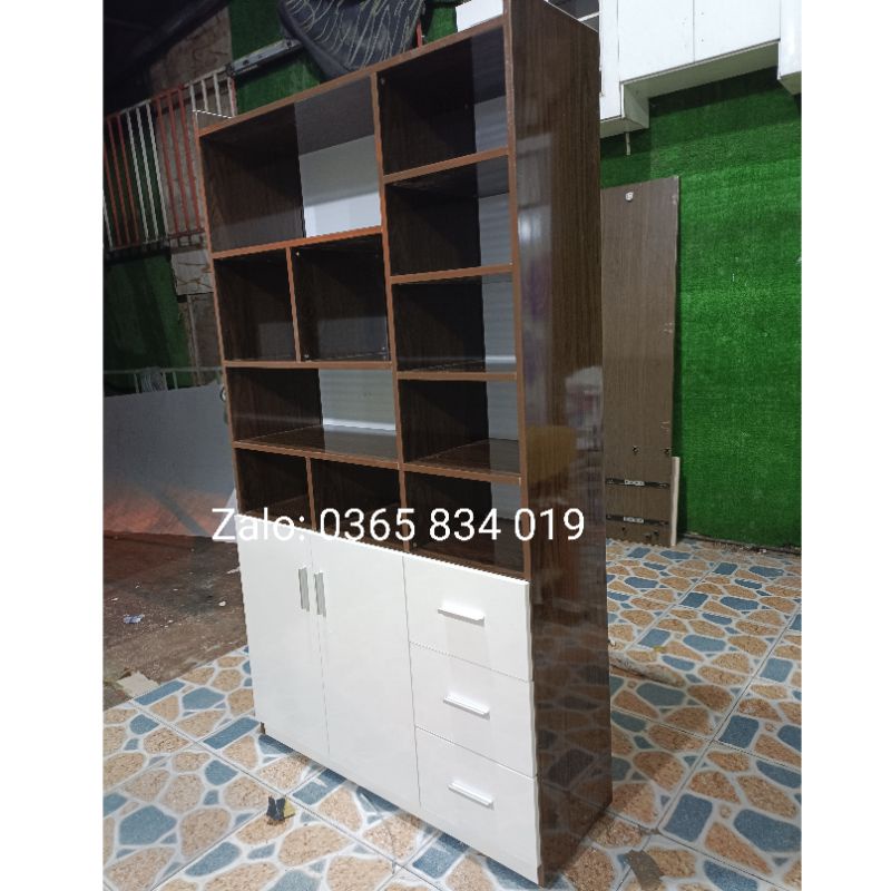 tủ kèm kệ trưng bày Ngang 95cm cao 1m7 sâu 31cm nhựa đài loan