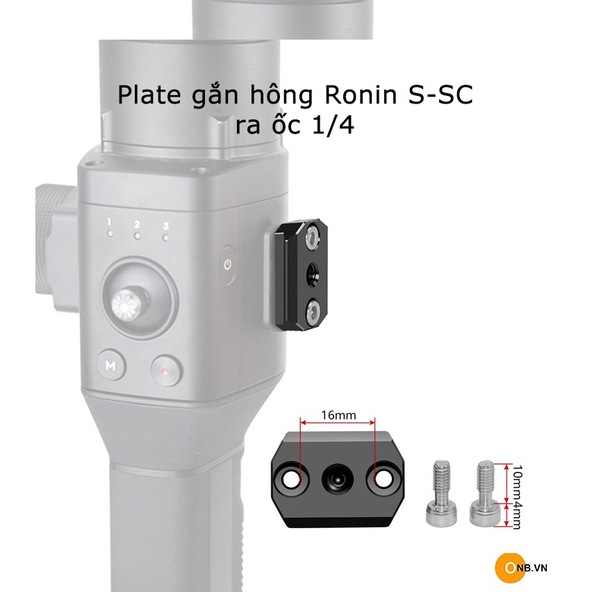 Plate gắn hông Gimbal Ronin S-SC ra ốc 1/4