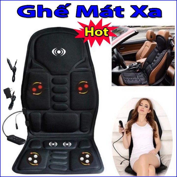 Ghế massage toàn thân trên ô tô - Ghế mát.xa toàn thân 8 vùng dùng cho gia đình và trên xe hơi