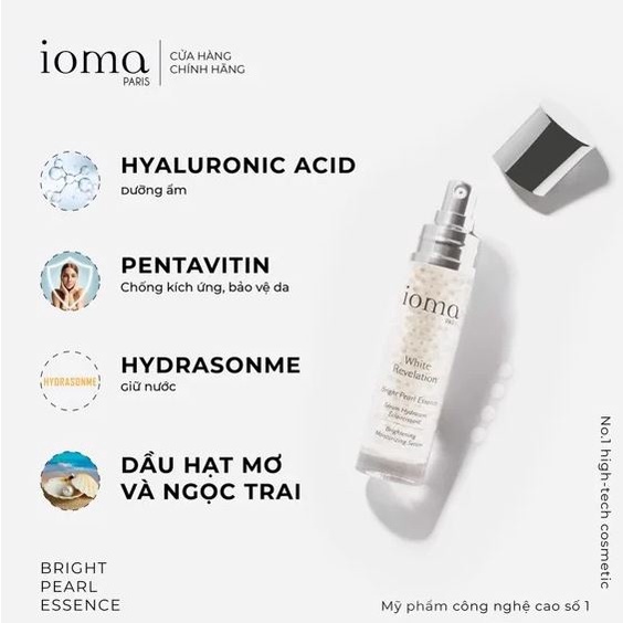 Tinh chất dưỡng trắng sáng Ioma Paris Bright Pearl Essence 40ml