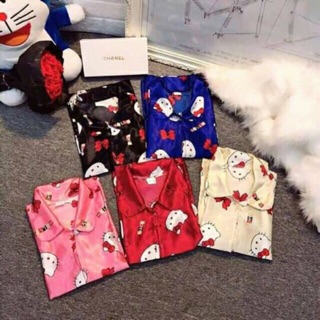 Đồ bộ ngủ phi bóng mèo Hello kitty ( 5 màu )