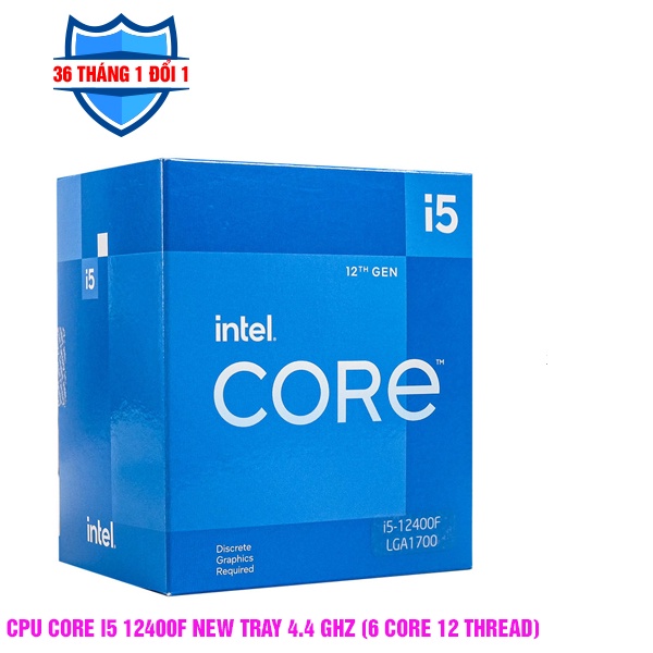 CPU Intel Core i5-12400 Up To 4.40GHz, 6 Nhân 12 Luồng,18MB Cache, Socket 1700, Alder Lake - Hoàng Long Computer