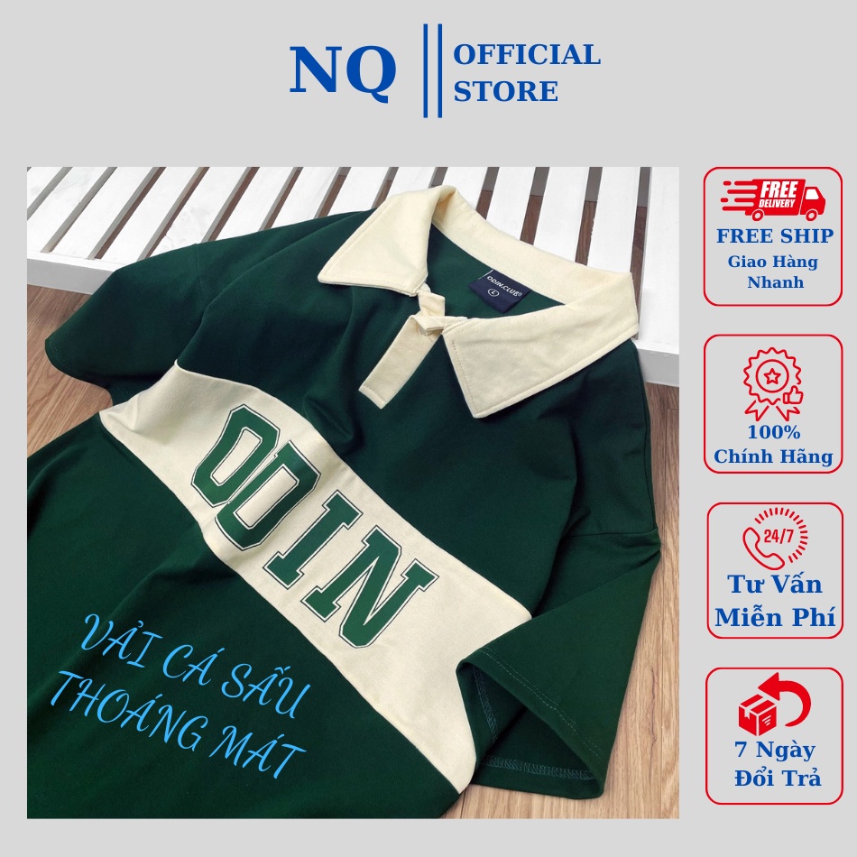 áo thun polo form rộng có cổ nam nữ unisex chất cotton cá sấu đẹp in chữ ODIN Đủ size. chất đẹp giá xưởng