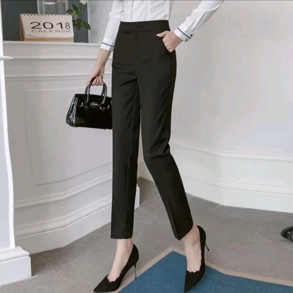 Quần baggy nữ cạp cao dáng chuẩn chất tuyết mưa quần tây nữ kiểu