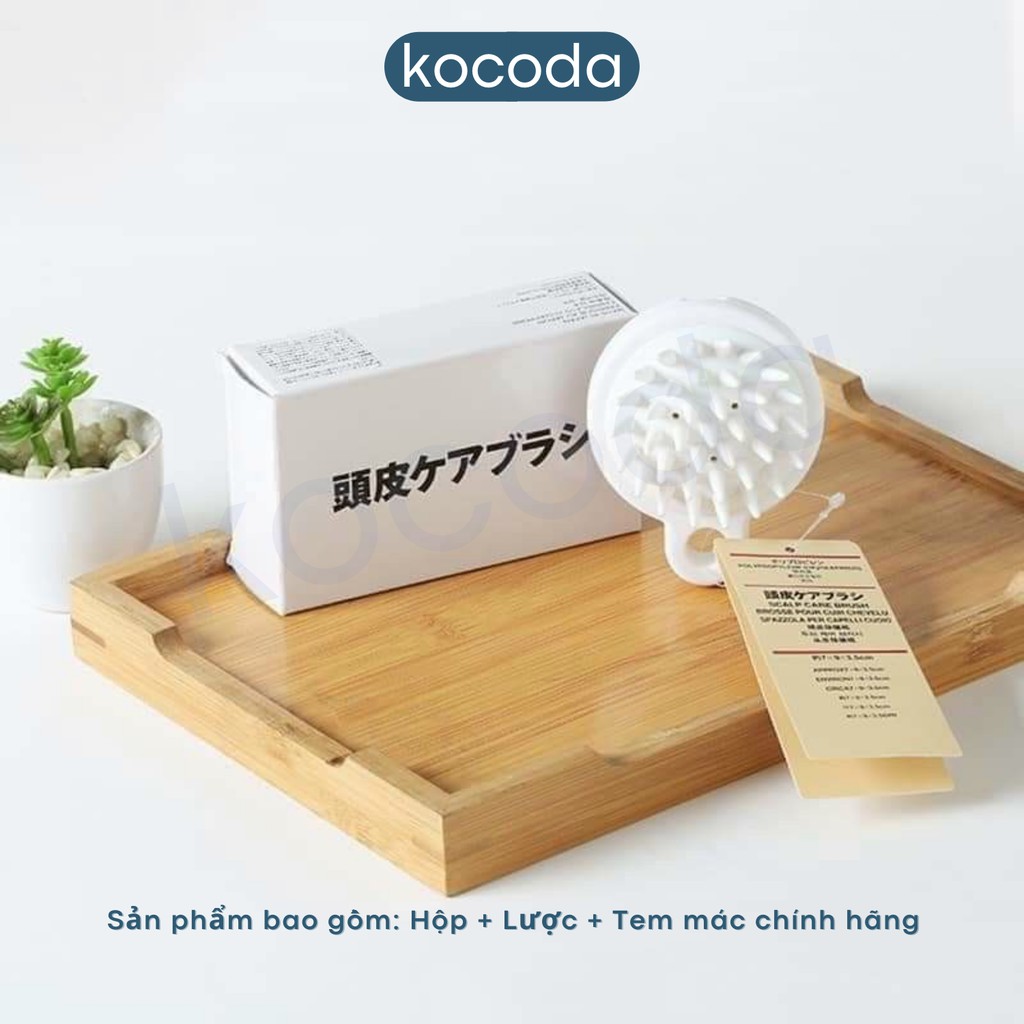 Lược gội đầu Silicone Nhật Bản giúp mát xa da đầu giảm rụng tóc và kích thích mọc tóc, gãi ngứa sạch gàu hiệu quả KOCODA