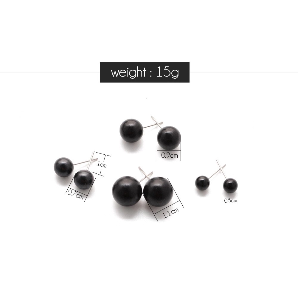 12 Pairs/ Set Delicate Pearl Earrings Jewelry White &amp; Black &amp; Beige