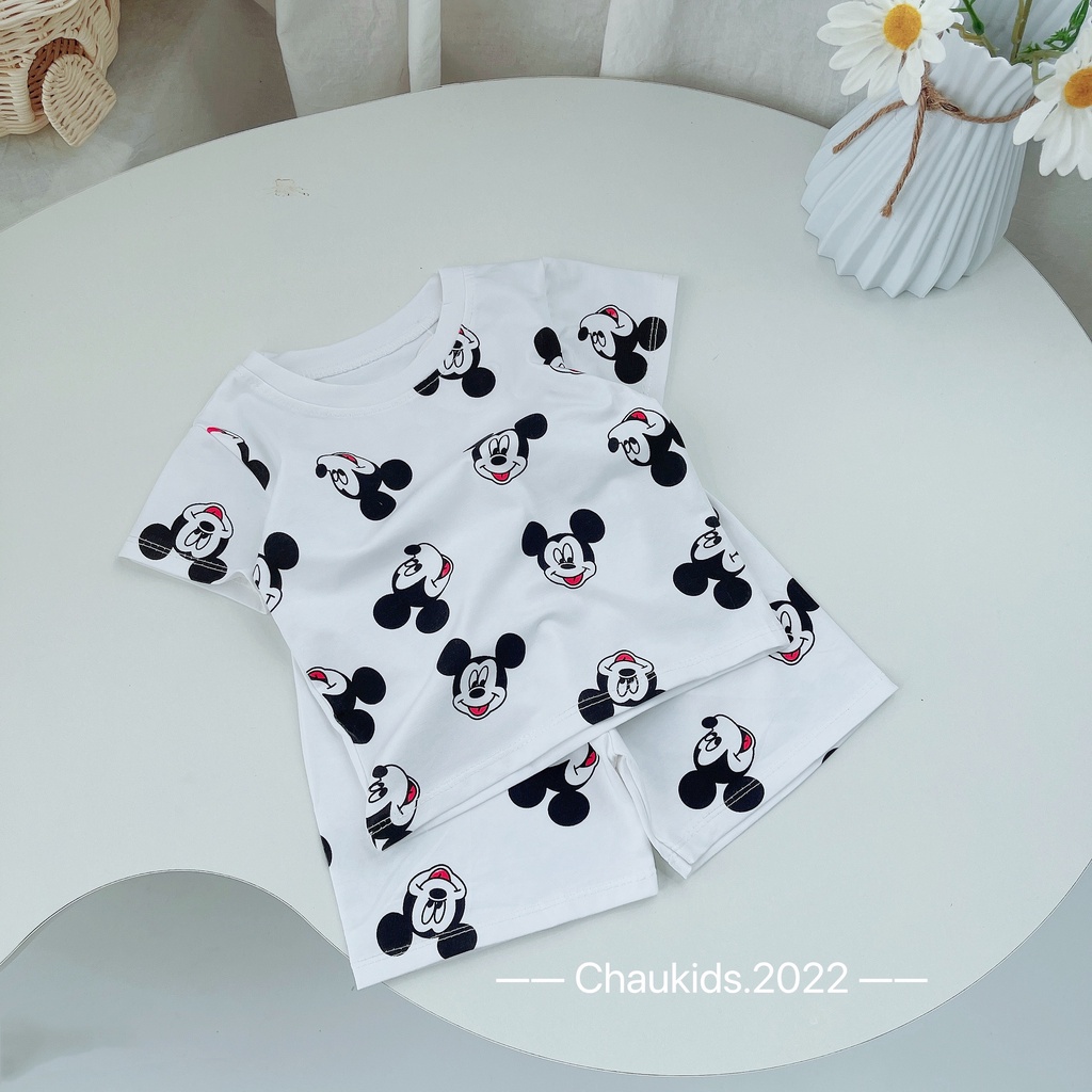 Cặp mickey xanh-trắng cho bé