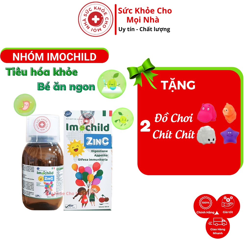 Kẽm Imochild Zinc Bổ sung vitamin giúp bé tăng đề kháng,tăng miễn dịch kích thích ăn ngon tiêu hóa tốt.