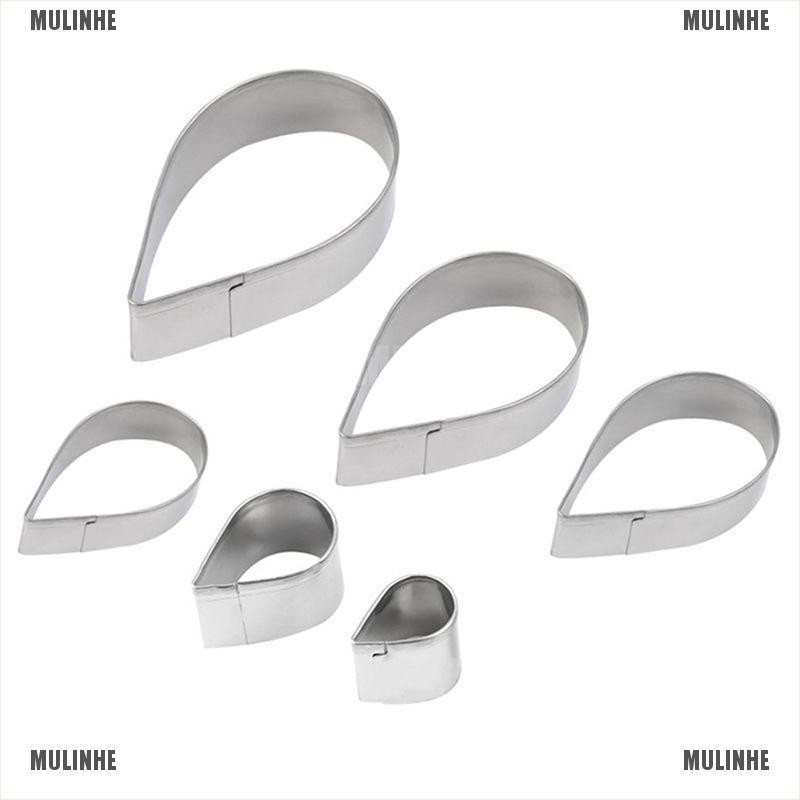 Set 6 Khuôn Cắt Tạo Hình Cánh Hoa Hồng Trang Trí Bánh Kem Tiện Dụng