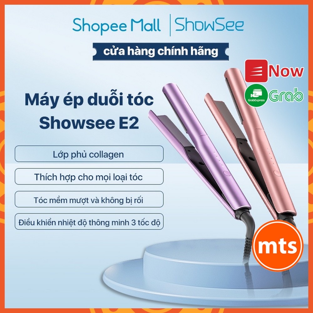 Máy ép duỗi tóc Showsee E2 lớp phủ collagen tóc mềm mượt và không bị rối cao cấp chính hãng - Minh Tín Shop