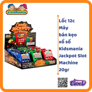 ( Bán sỉ ) Lốc 12c Máy bán kẹo xổ số Kidsmania Jackpot Slot Machine 20gr
