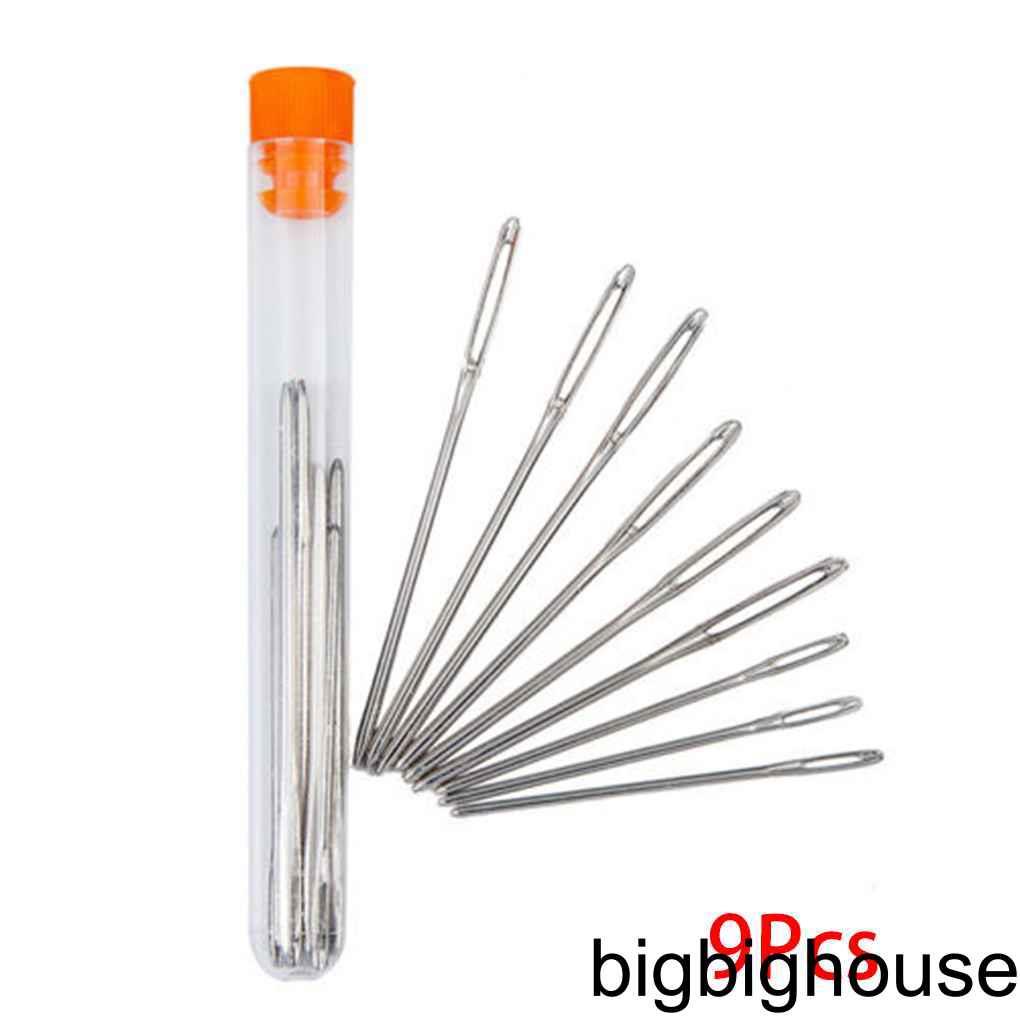 Darning Needle Big Eye Sewing Needle In Transparent Tube, Darning