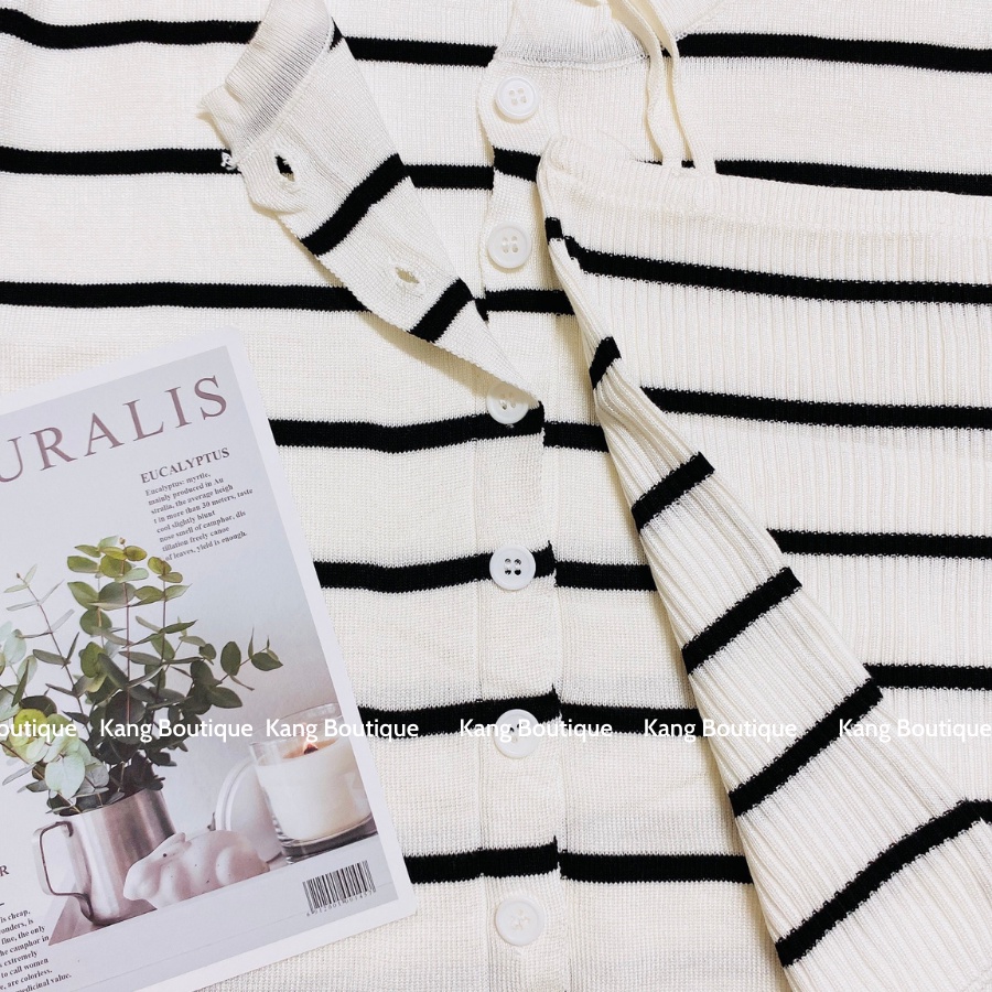 Áo khoác Cardigan len mỏng cho nữ phong cách Ulzzang kèm Áo 2 dây co dãn chất tăm Kang Boutique Mã SE003