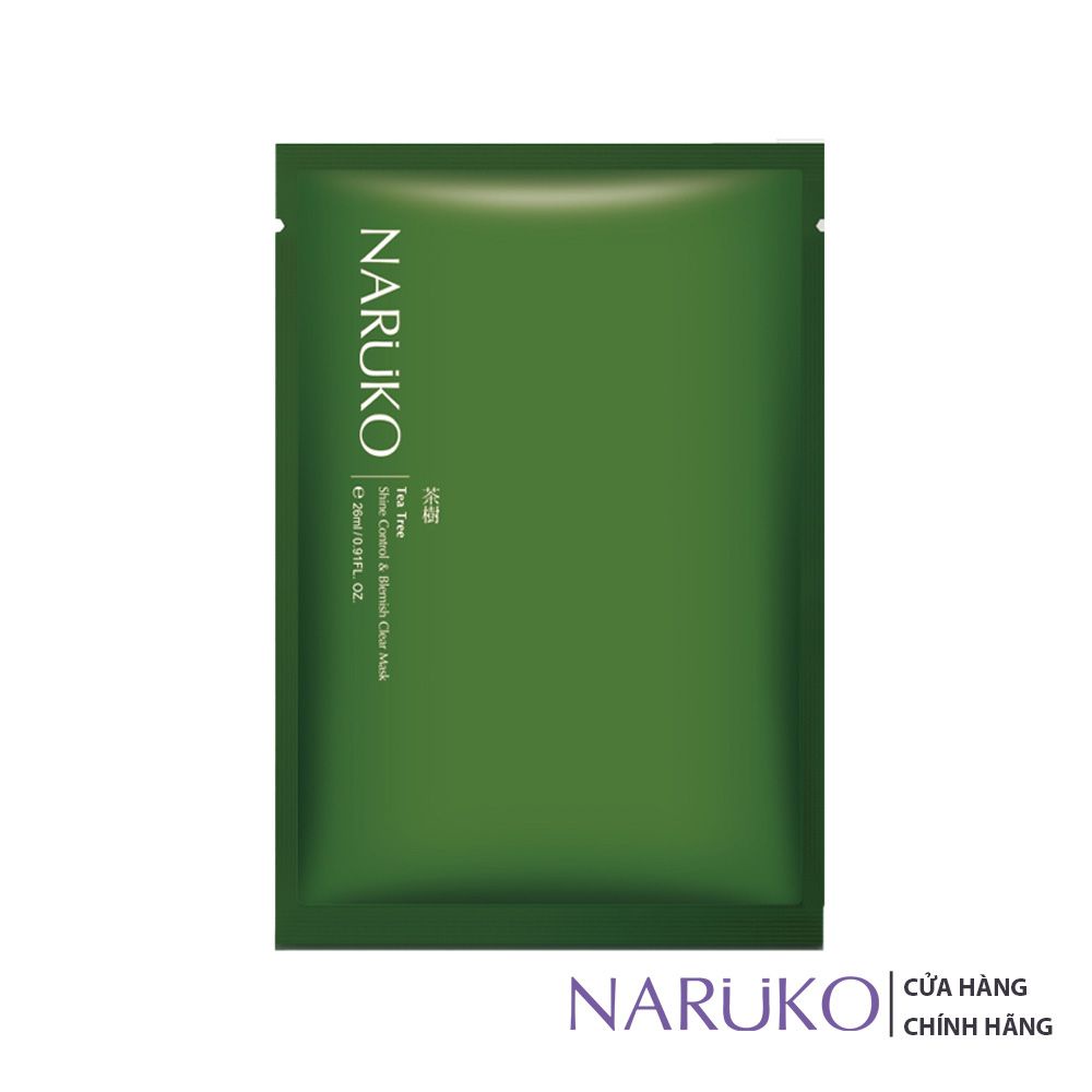 Mặt nạ tràm trà Naruko Tea Tree Shine Control & Blemish Clear Mask