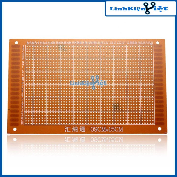 Bộ 2 Tấm PCB Phíp Đồng Đục Lỗ 9x15Cm ( nâu )