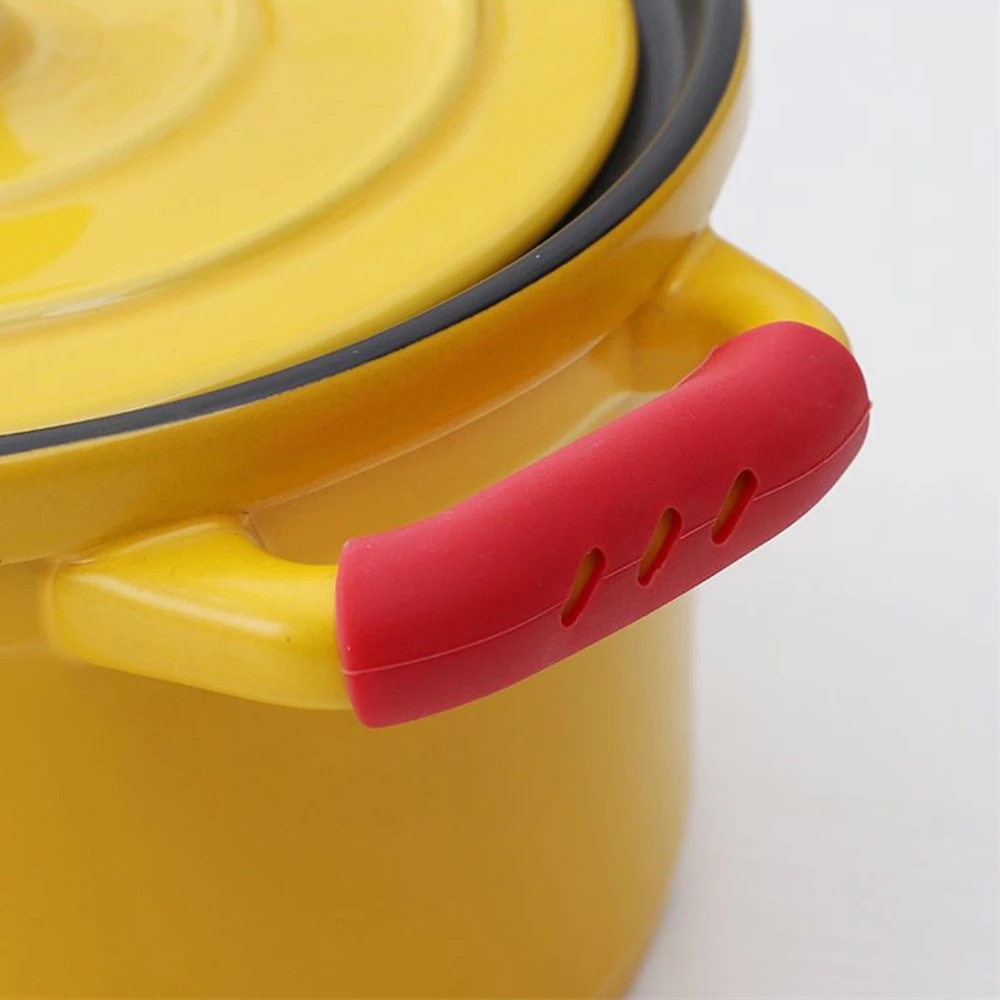 Set 2 Kẹp Nhấc Nồi Bằng Silicone Cách Nhiệt Chống Trượt Tiện Dụng