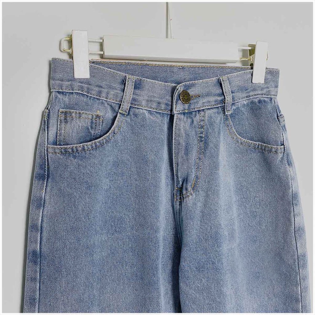 Quần jean nam ống rộng dáng baggy vải bò cao cấp phong cách Hàn Quốc