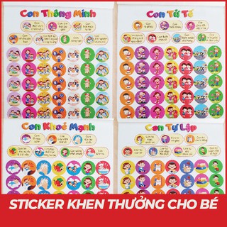 Set STICKER dạy bé ngoan ngoãn (450 sticker) - minh họa hoạt hình siêu dễ thương