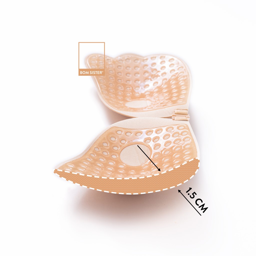 Áo lót dán vải cài trước gom ngực tạo khe ngực chữ V chuyên mặc trang phục hở lưng BOM SISTER AD1P15