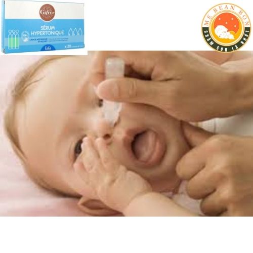 Nước rửa mũi Gifrer tép Xanh 20 ống của Pháp tránh nghẹt mũi cho bé, dùng được ở trẻ sơ sinh, trẻ em và người lớn