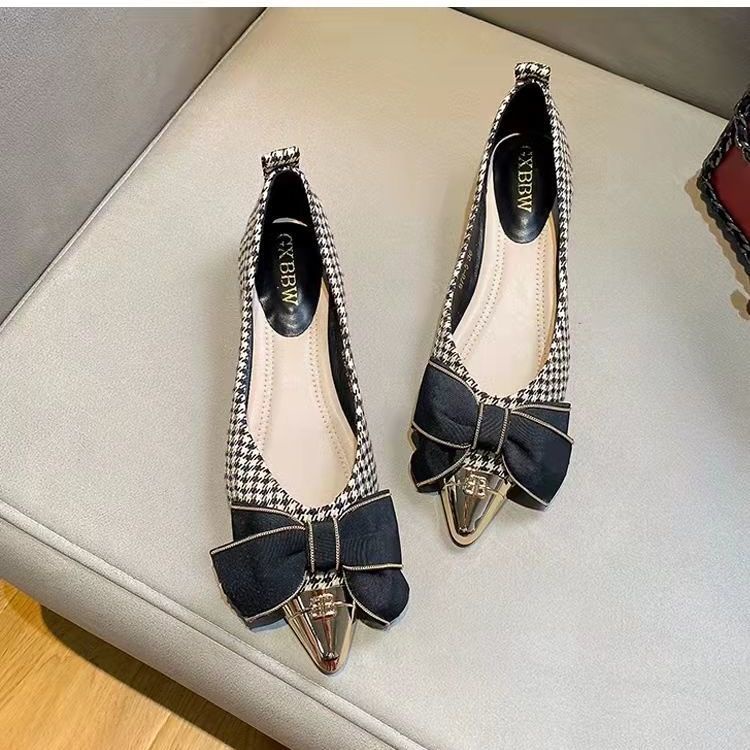 Giày Búp Bê Đế Mềm Đính Nơ Phong Cách Hàn Quốc Cho Nữ