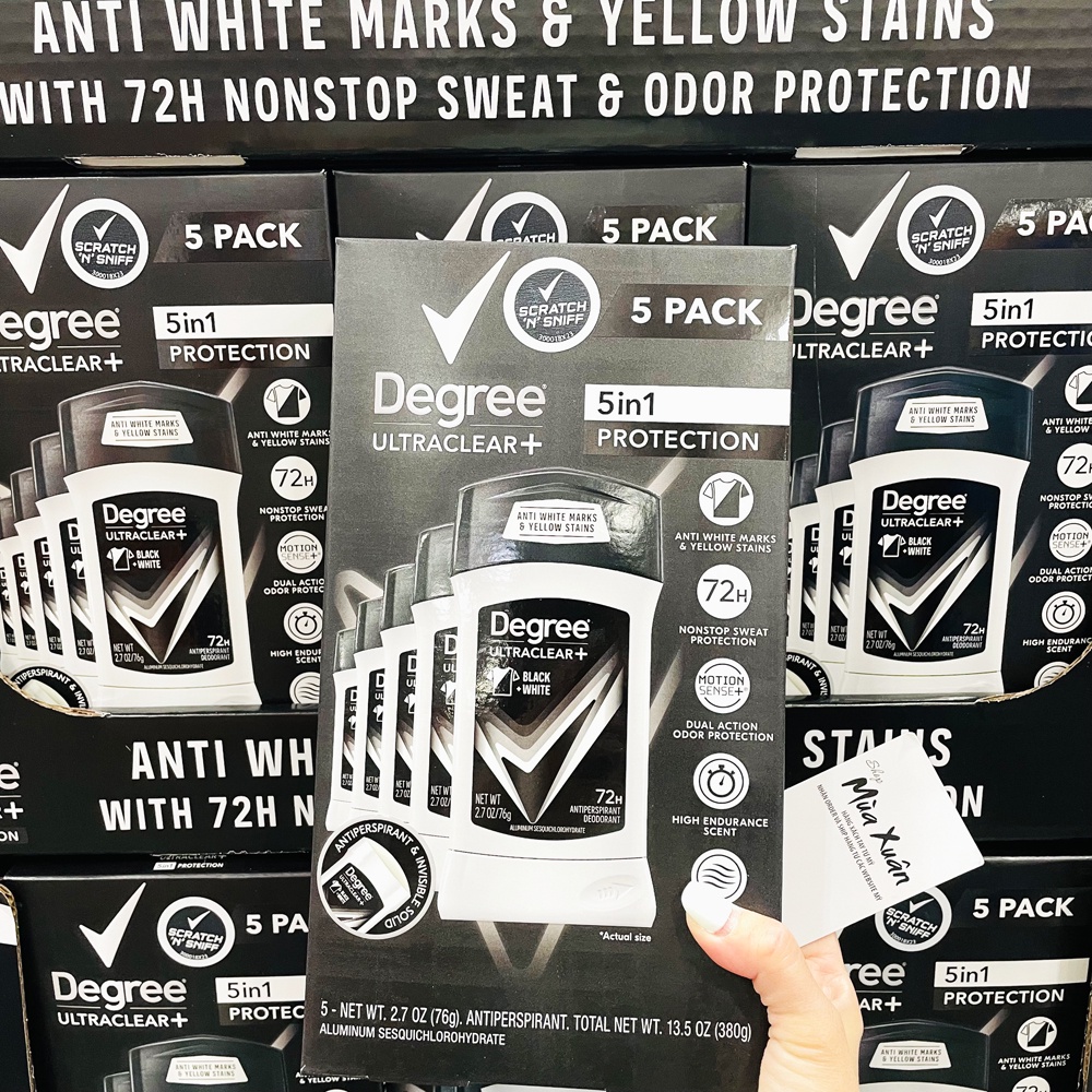 Khử mùi Degree Men Ultraclear Black + White, 76g