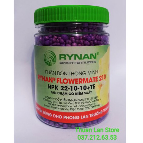 Phân Bón Thông Minh RYNAN FLOWERMATE 210 - NPK 22-10-10+TE (hũ 150g)