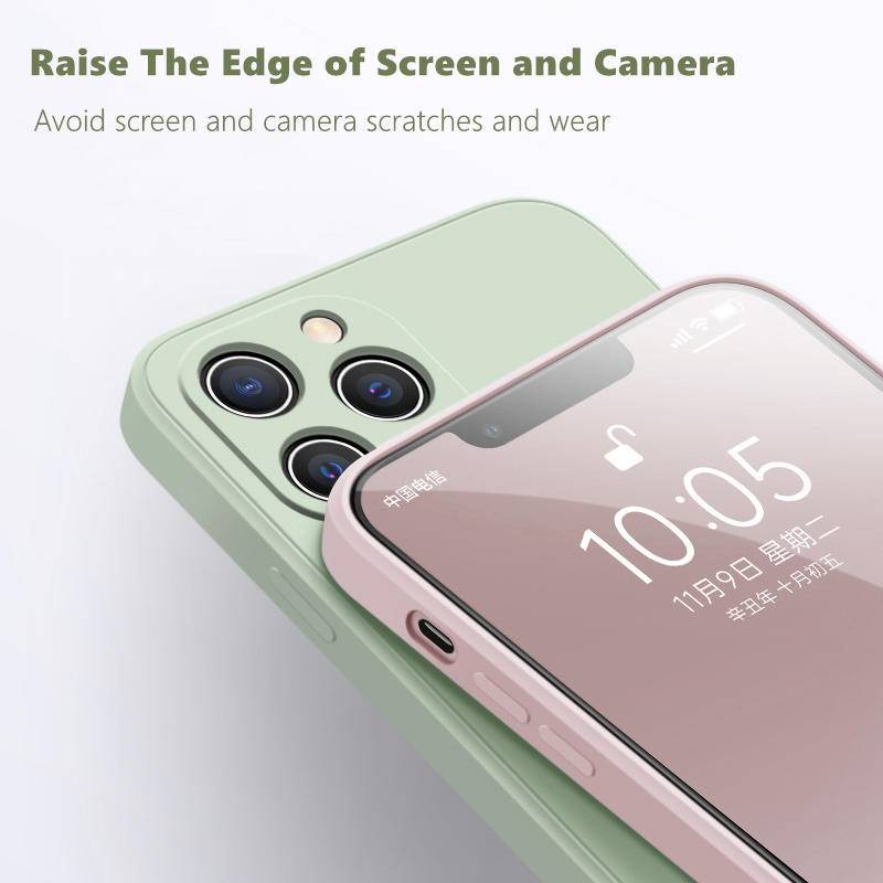 Ốp Điện Thoại TPU Vuông Chống Sốc Cho iPhone 12 13 14 Pro Max Plus iPhone14 iPhone13