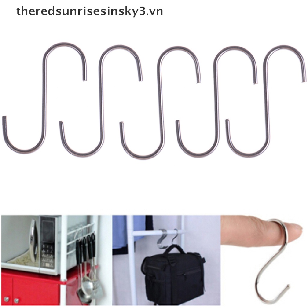 Bộ 5 Móc Khóa Kim Loại Hình Chữ S Tiện Dụng