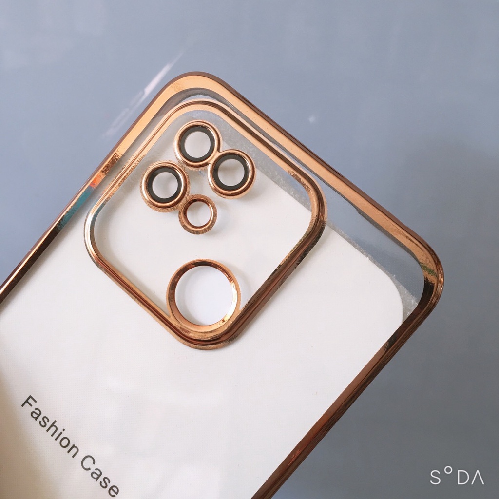 Ốp lưng Xiaomi Redmi 10C/Poco C40 IRIS trong viền màu cạnh vuông bảo vệ camera sang trọng