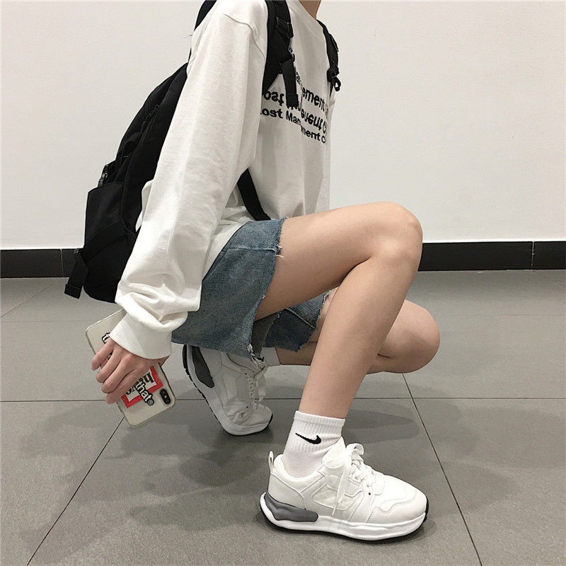 Giày Thể Thao Nữ Đế Dày Phong Cách Retro Mới