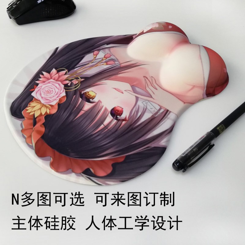 ★★★ Miếng Lót Chuột Silicone Hình Anime Có Đệm Cổ Tay