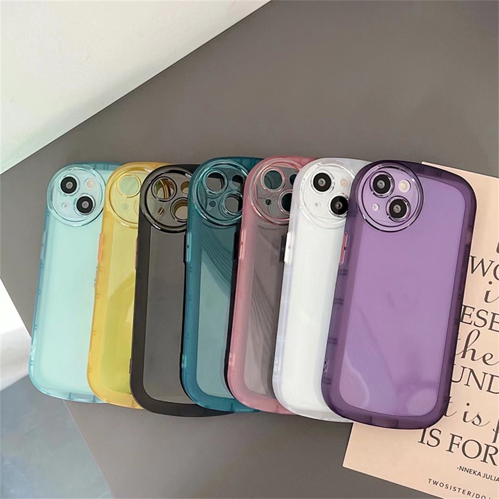 Ốp Điện Thoại Dẻo Màu Macaron Hình Oval Cho VIVO Y12S Y12A Y20 Y20S Y20i Y21T Y33S Y33T Y21S Y21A Y11 Y12 Y12i Y15 Y17