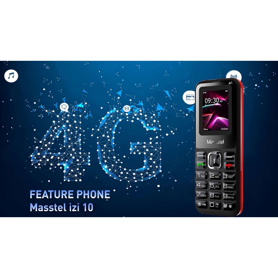 Điện Thoại Mastel IZI 10 4G LTE - 2 Sim 2 Sóng - FM Không Dây - Pin Khoẻ - Chính Hãng - Bảo HÀnh 12 Tháng