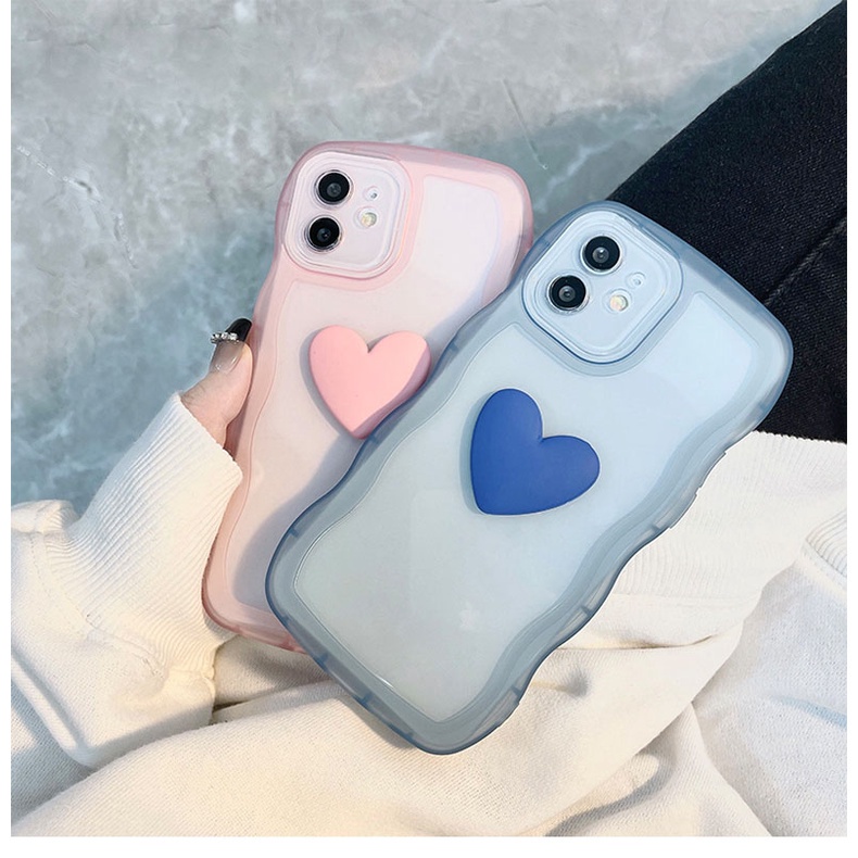 Ốp Điện Thoại Silicon Mềm Trong Suốt Họa Tiết Trái Tim Cho iPhone 14 Pro Max 13 12 11 Pro Max X XR XS SE 2022 7 8 Plus
