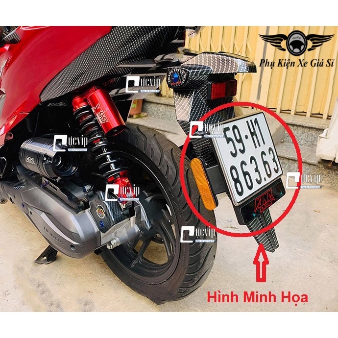 Pat Biển Số Xe Máy Kèm Mắt Mèo Gắn Mọi Loại Xe MS4415