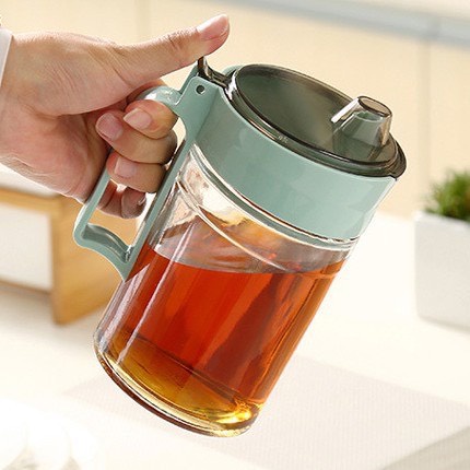 Bình Thủy Tinh Đựng Dầu,Nước Sốt, Giấm 550ml Có Vòi Rót Chống Tràn Tiện Dụng Cho Nhà Bếp