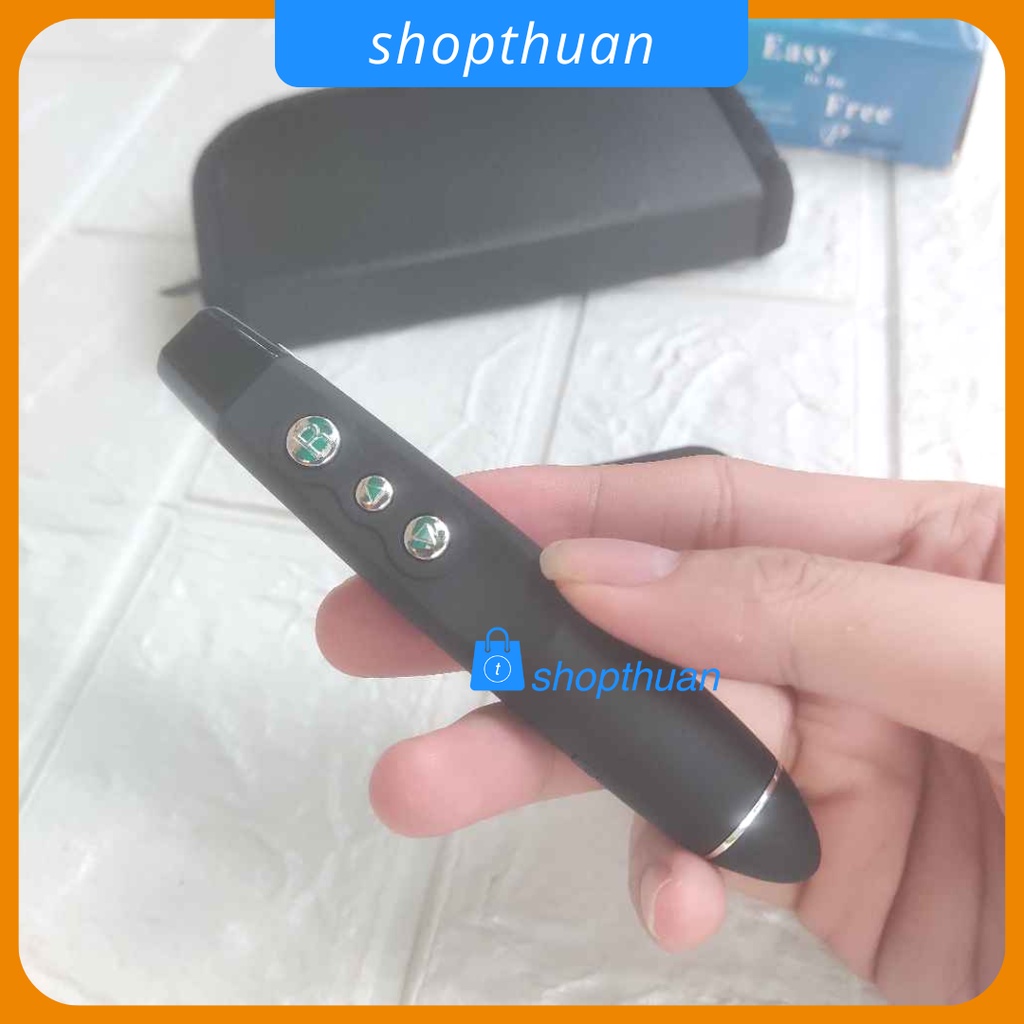 Bút trình chiếu PP-1000 có đèn laser, có hộp đựng bút, kèm 1 pin