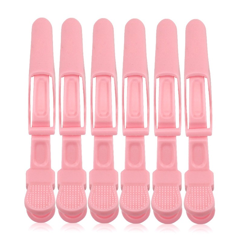 (Hàng Mới Về) Set 6 Kẹp Tóc Cá Sấu Bằng Nhựa Chống Trượt Tiện Dụng Cho Salon