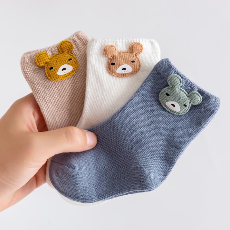 Set 3 đôi tất Kidsock Robi tăm cho bé - Tất lưới hè thu mềm mại, thấm hút tốt, an toàn với làn da nhạy cảm của bé